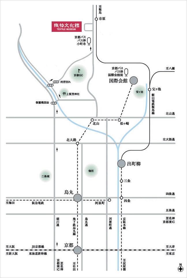 川島織物文化館マップ