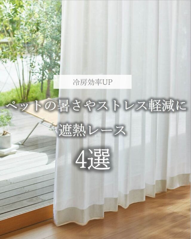 *
暑さが厳しくなり、外だけではなく、
室内での熱中症にも気を付けなくてはいけません。
ペットも熱中症になってしまうこともあるそうです。

遮熱レースを取り入れることで、
エアコンの効きが良くなり冷房効率が良くなります。

またUVカット効果の高いレースを使用することで、
お部屋の日焼けも軽減します。
大切なお家を長持ちさせたいですね。

遮熱効果の高いレースは透け感があまりなく、
外が見えにくい商品が多いですが、
逆を言えば中が覗かれにくいというメリットもあります。
薄着の季節、ドレープカーテンを閉めなくても
安心してお部屋で過ごせますね。

この夏の暑さを遮熱レースで乗り切りましょう！

川島織物セルコンでは他にも沢山の遮熱レースを
ご用意しております。
各ショールームで是非現物をご覧ください。

※商品の品番、仕様、価格は投稿時点での情報となり、
予告なく変更となる場合がございます。

＊＊＊＊＊＊＊＊＊＊＊＊＊＊＊＊

■この投稿が参考になったら【 いいね 】お願いします！

■もう一度見返すなら【 保存 】がおススメです！

■他の投稿はこちらのプロフィールから
@ksc.showroom

＊＊＊＊＊＊＊＊＊＊＊＊＊＊＊＊

川島織物セルコン ショールームでは、
カーテン・ラグ・ビニル床タイル 等の
さまざなな商品サンプルをご覧いただけます。

ぜひ、ご来場お待ちしております！

※展示状況・休館日は各ショールームごとに
異なる場合がありますので、お問い合わせください。

＊＊＊＊＊＊＊＊＊＊＊＊＊＊＊＊

#川島織物セルコン
#Kawashimaorimonoselkon
#川島セルコンスタイル
#川島織物セルコンショールーム
#暑さ対策
#レース
#節電
#エコ
#プライバシー
#遮熱
#まぶしい
#西日対策
#日差し対策
#眩しさ軽減
#涼しいレース
#シンプルレース
#ナチュラルインテリア
#シンプルインテリア
#機能性カーテン
#暑さ対策カーテン
#プライバシーレース
#夏のカーテン
#日焼け対策
#UVカットレース
#UVカットカーテン
#紫外線対策
#床の日焼け
#レースの効果
#まぶしさ対策 
#熱中症対策
