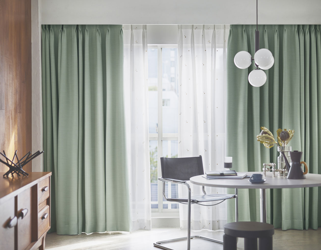 川島織物セルコン　グリーン　ミント　カーテン 川島織物セルコン - 【公式】オーダーカーテンの富士インテリア